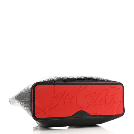Christian Louboutin ハンドバッグ クロコダイル カバロック CHRISTIAN LOUBOUTIN Crocodile Embossed Calfskin Spiked Small