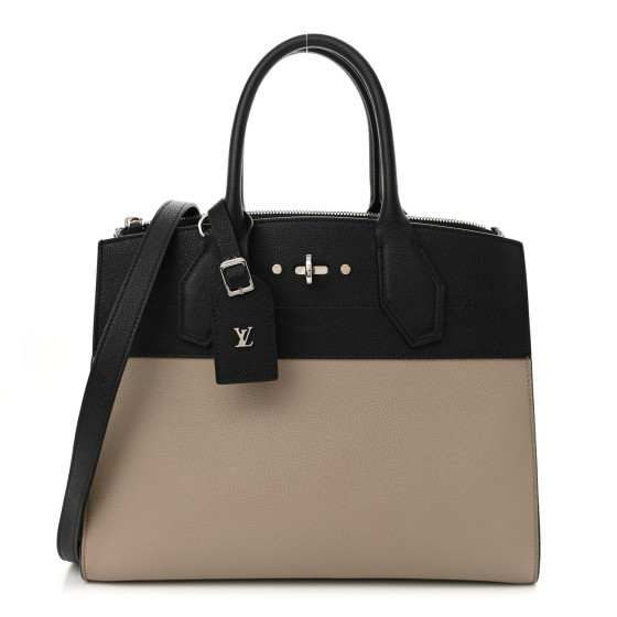 【希少】 LOUIS VUITTON Taurillon Leather City Steamer MM Louis Vuitton Black Leather City Steamer MM Bag | Yoogi's Closet