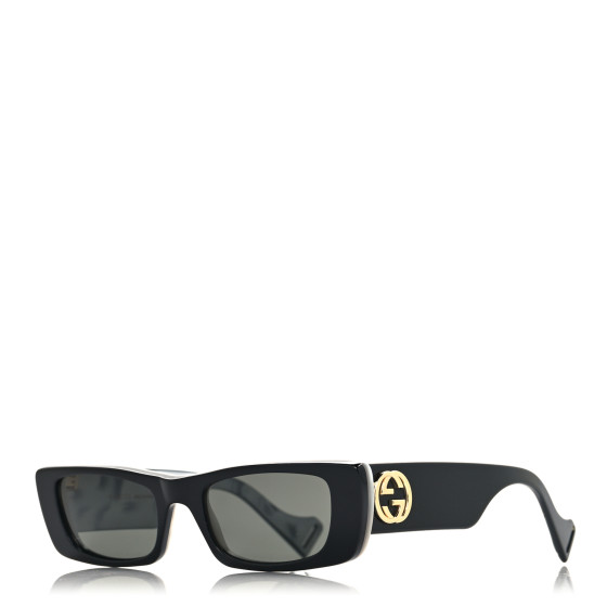 GUCCI 長方形フレムサンクラス GG0516S 001BLACKBLACKGREY Gucci black micro rectangular female sunglasses – Eyewear Club