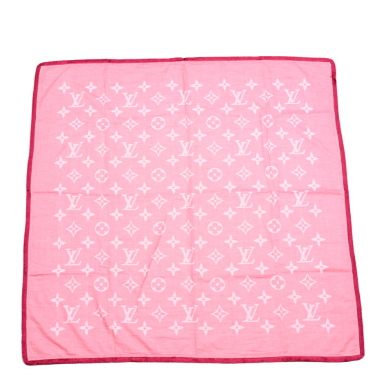 LOUIS VUITTON Cotton Monogram Shawl Pink 1683449 | FASHIONPHILE