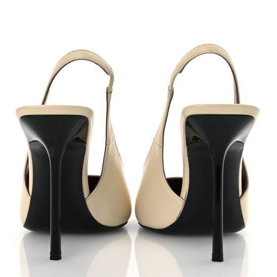 サンダル・ミュール Boggy Slingback Beige Venice Leather and Mesh Slingback Kitten Heel in Shoes | Vince