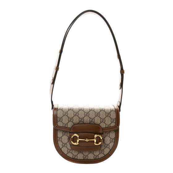【関税＆送料込み】Gucci Horsebit 1955 Mini Rounded Bag Gucci Horsebit 1955 Mini Rounded Bag Canvas Brown GHW