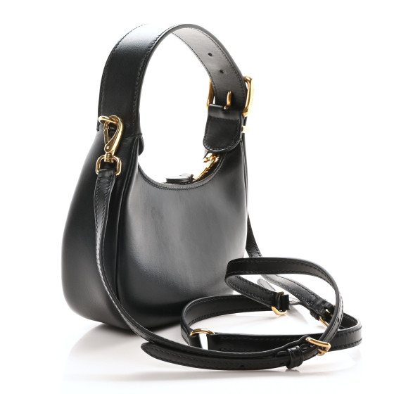 MIU MIU Soft Calf Mini Hobo Black 1682100 | FASHIONPHILE