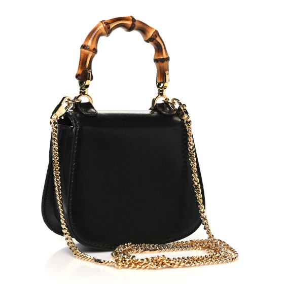 GUCCI Boarded Dyana Lux Nano Bamboo 1947 Top Handle Chain