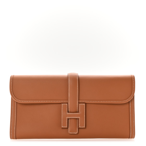 HERMES Swift Jige Elan 29 Clutch Gold 1682349 | FASHIONPHILE
