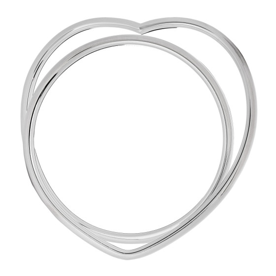 HERMES Sterling Silver Vertige Couer Bracelet ST 1683455