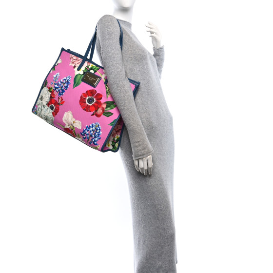 トートバッグ DOLCE & GABBANA Floral shopping bag Multicolor DG floral canvas tote bag in multicoloured - Dolce Gabbana