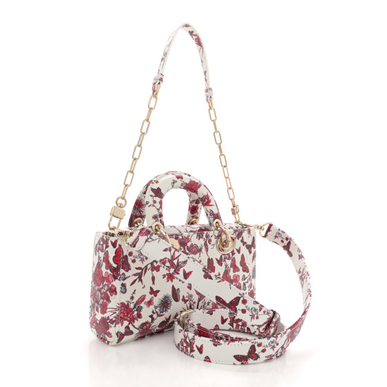 【DIOR】24Cruise LADY D-LITE Mサイズ Le Coeur De Papillons Medium Lady D-Lite Bag • White and Red Le Cœur des Papillons