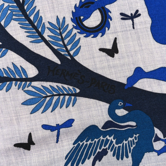 エルメス ノートCARNET DE SOIE SOIE BLEU MARINE Hermes Carnet De Soie Navy Blue Silk Notebook Elegant