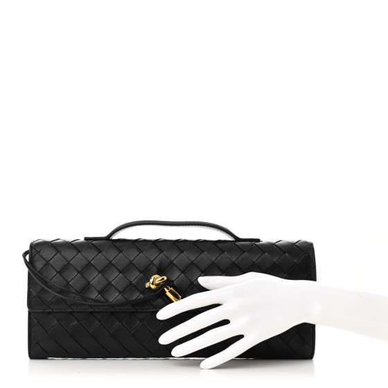BOTTEGA VENETA Nappa Intrecciato Long Andiamo Top Handle