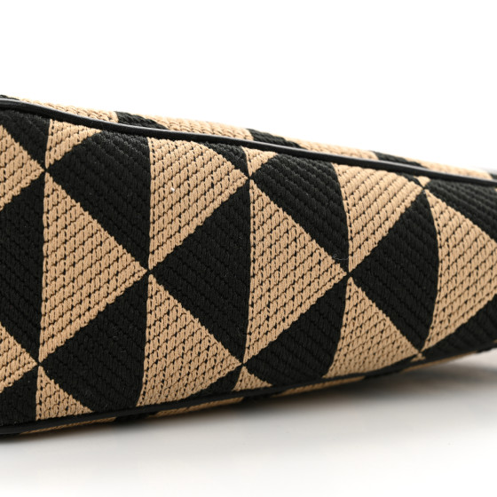 PRADA Jacquard Calfskin Triangolo Symbole Embroidered Mini