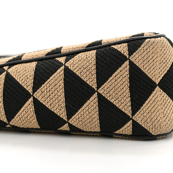 PRADA Jacquard Calfskin Triangolo Symbole Embroidered Mini