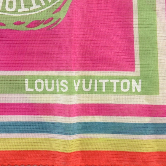 LOUIS VUITTON Cotton Silk Trunks and Bags Square Scarf 37330
