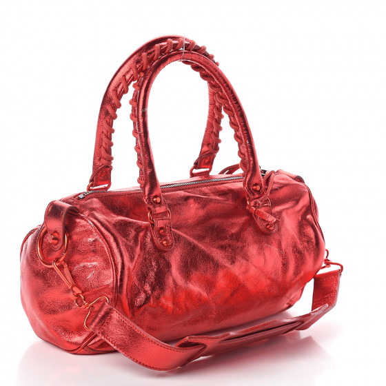 Balenciaga Twiggy Classic Studs Bag Leather Mini Red 914544
