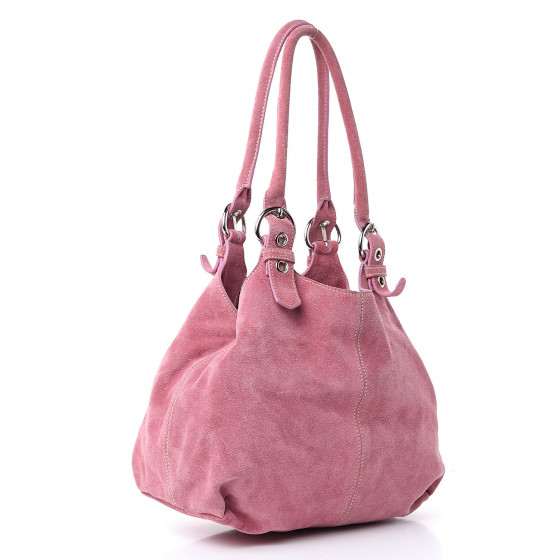 バッグ Vintage Longchamp Pink Suede Hobo 2005 バッグ Vintage Longchamp Pink Suede Hobo 2005 Longchamp Hand