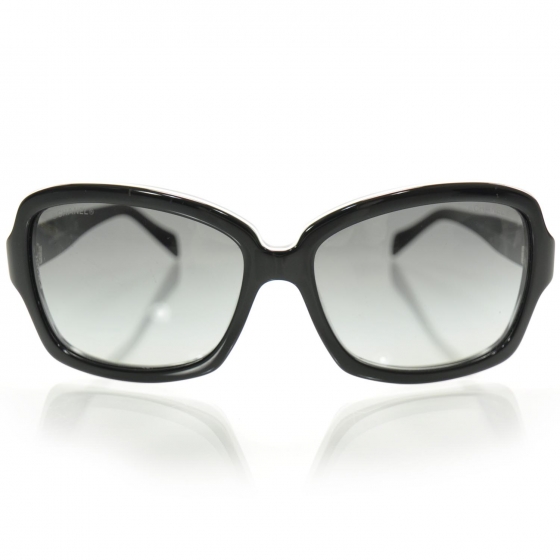 CHANEL CC Logo Sunglasses 5143 Black and White 22900
