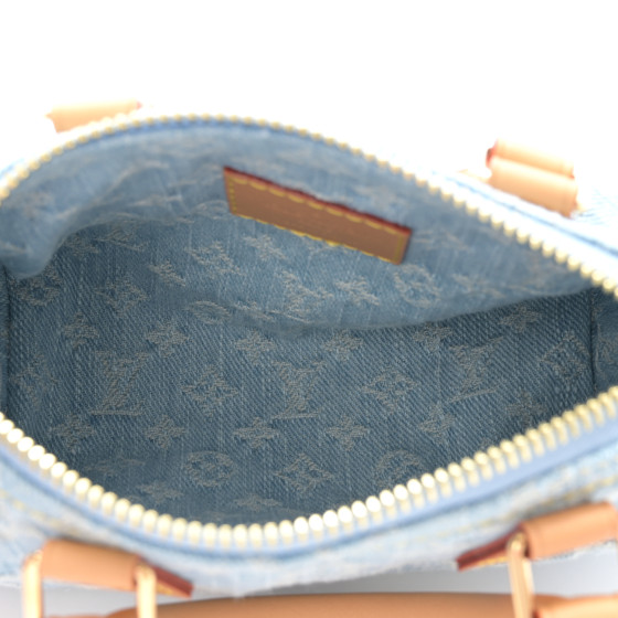 LOUIS VUITTON Monogram Denim Nano Speedy Sky Blue 1527333