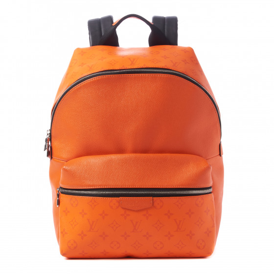 LOUIS VUITTON Taiga Monogram Discovery Backpack PM Orange