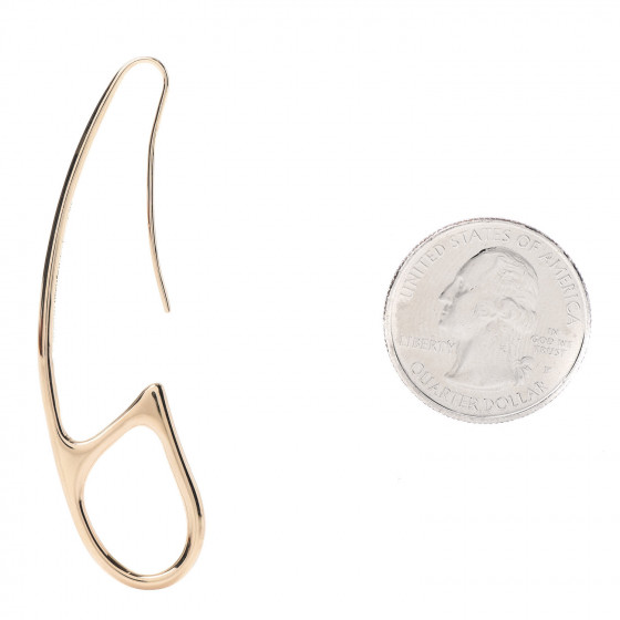 HERMES 18K Rose Gold Chaine D'Ancre Punk Earrings 667036