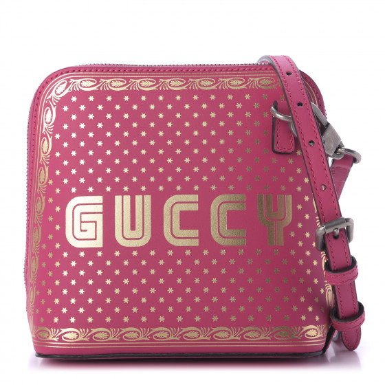 GUCCI X SEGA Calfskin GUCCY Stars Mini Dome Shoulder Bag