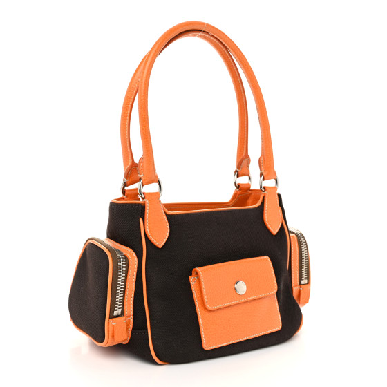 PRADA Canapa Cinghiale Shoulder Bag Ebano Orange 1612236