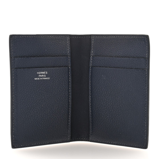 HERMES Evercolor MC² Euclide 4CC Jungle Card Holder Bleu