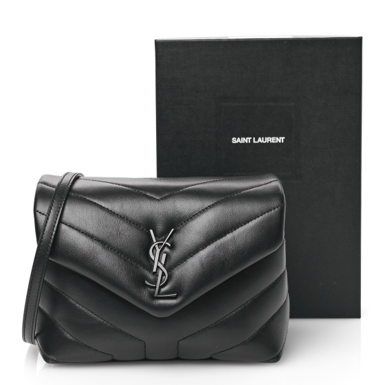 ショルダーバッグ・ポシェット SAINT LAURENT BLACK LEATHER CROSSBODY BAG SAINT LAURENT Calfskin Y Quilted Monogram Monochrome Toy