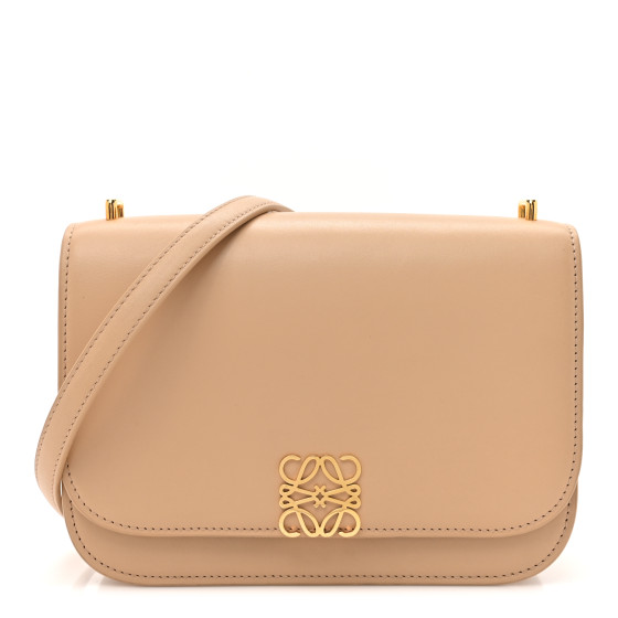 LOEWE Silk Calfskin Small Goya Bag Nude 1613292 | FASHIONPHILE