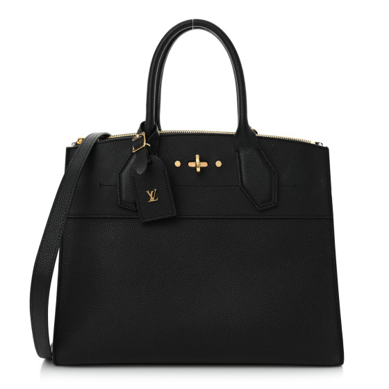 【希少】 LOUIS VUITTON Taurillon Leather City Steamer MM LOUIS VUITTON Taurillon City Steamer MM Black 1633759