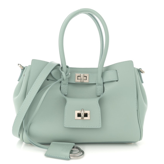 【Balenciaga】ベルエア ミニ トートバッグ ミネラルグリーン Bel Air Mini leather tote bag in green - Balenciaga | Mytheresa