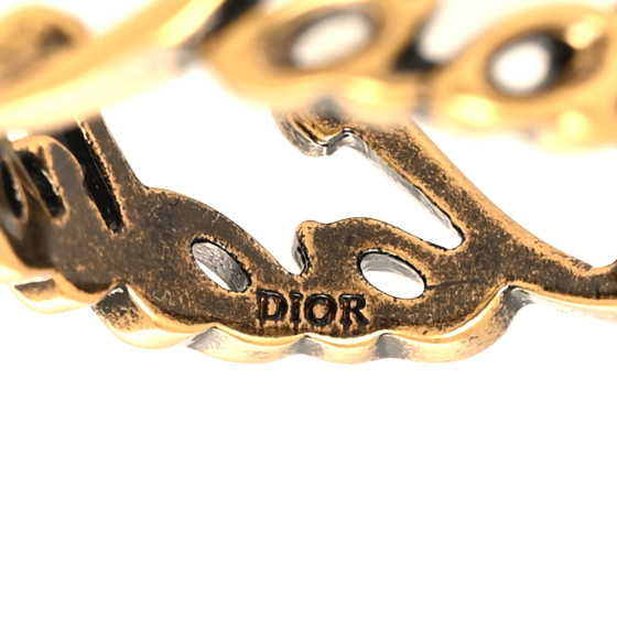 CHRISTIAN DIOR Metal J'Adior Ring M 52 6 Antique Gold