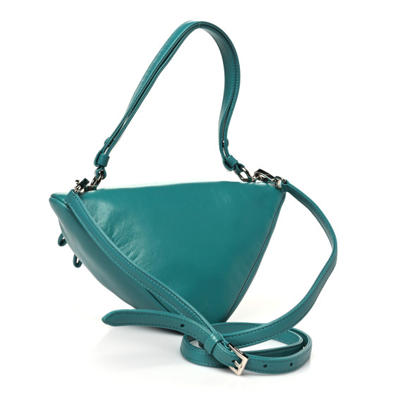 PRADA Nappa Padded Signaux Triangle Crossbody Pavone 1634772