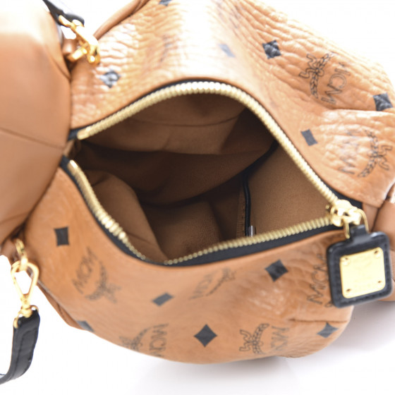 ♡　MCM MCM Calfskin Visetos Rabbit Zoo Doll Crossbody Cognac 650571