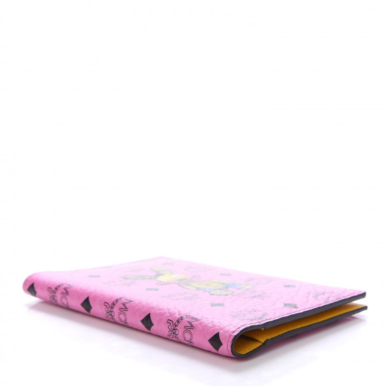 MCM Visetos Rabbit Passport Holder Pink 724917 | FASHIONPHILE