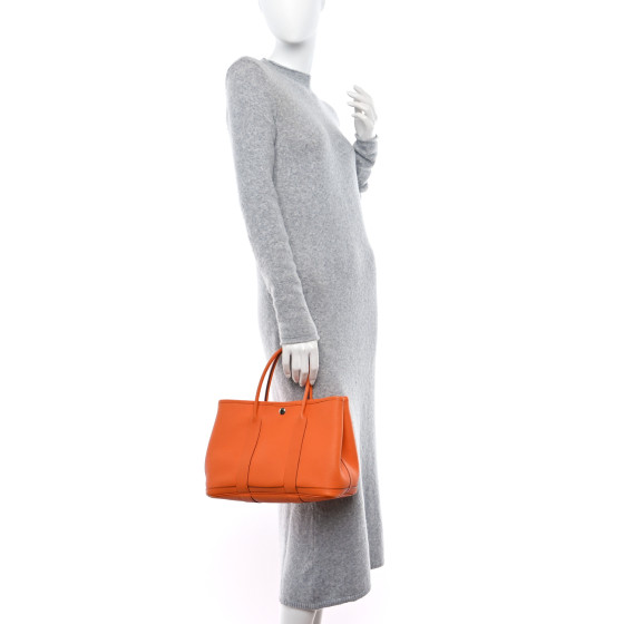 HERMES Negonda Garden Party TPM 30 Orange 1483315 | FASHIONPHILE