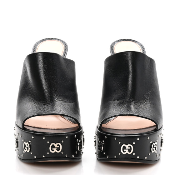 GUCCI Malaga Kid Janaya 150mm Platform Sandals 39.5 Black