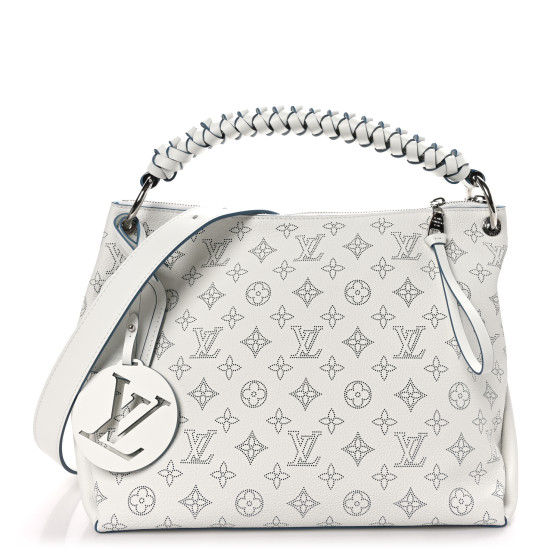 LOUIS VUITTON Mahina Beaubourg Hobo MM Snow Orage Blue