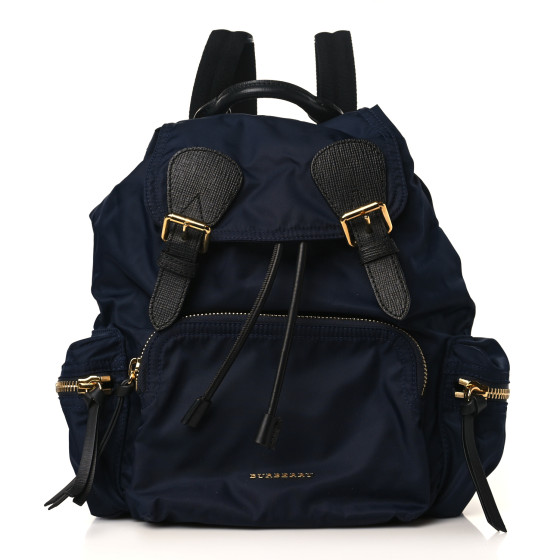 BURBERRY Nylon Medium Rucksack Backpack Ink Blue 1205739