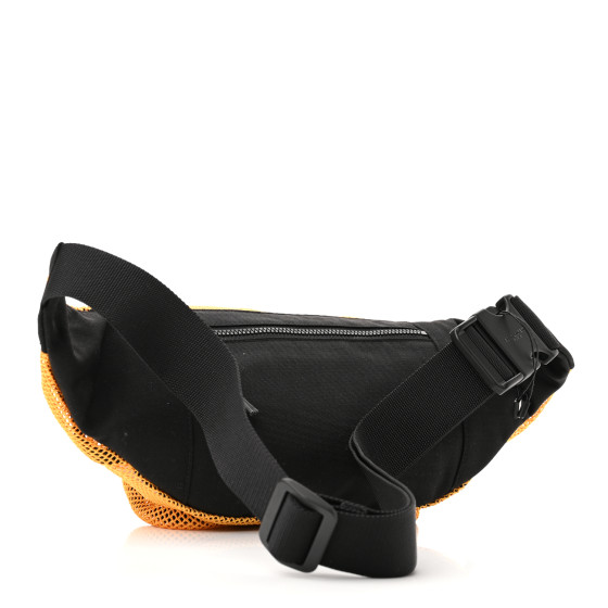 SAINT LAURENT Nylon Mesh SLP Belt Bag Jaune 1201037