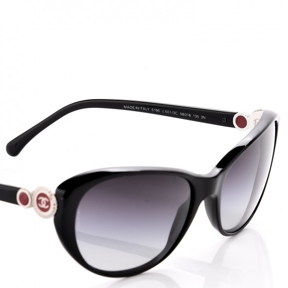CHANEL Acetate Collection Bouton Cat Eye Sunglasses 5190