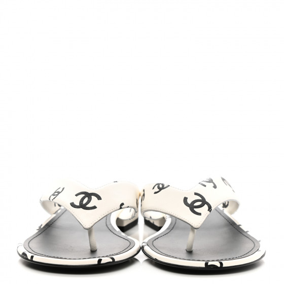 SALE！！CHANEL ホワイト トングサンダル Chanel Sandals Size 37 EU