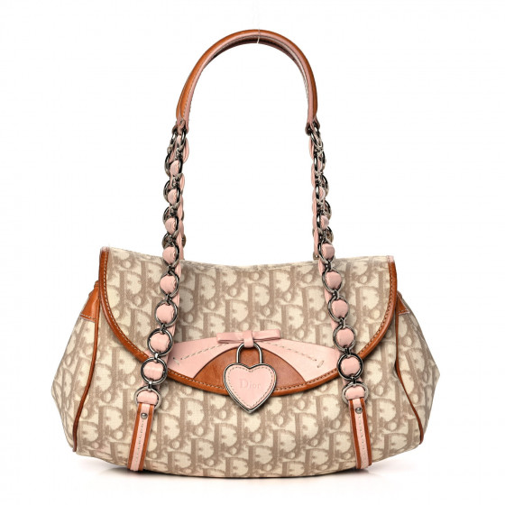 バッグ Christian Dior Trotter Romantic Bag Pink Christian Dior Trotter Romantic Hand Bag PVC Leather Pink 09