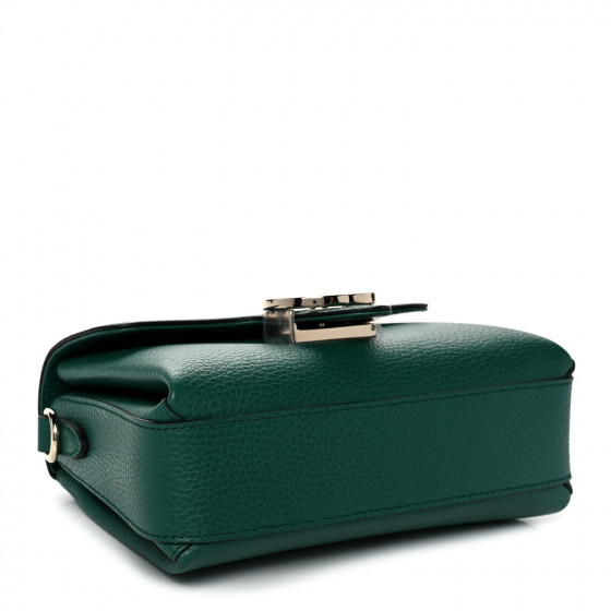 GUCCI Dollar Calfskin Interlocking G Crossbody Bag Emerald