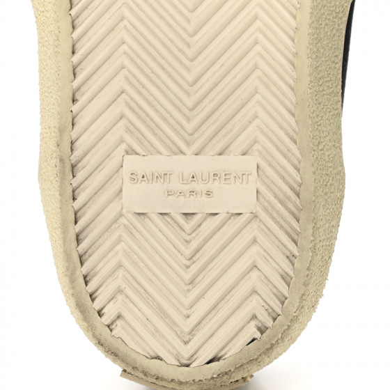 SAINT LAURENT Canvas Skull Print Skate Sneakers 40 Black