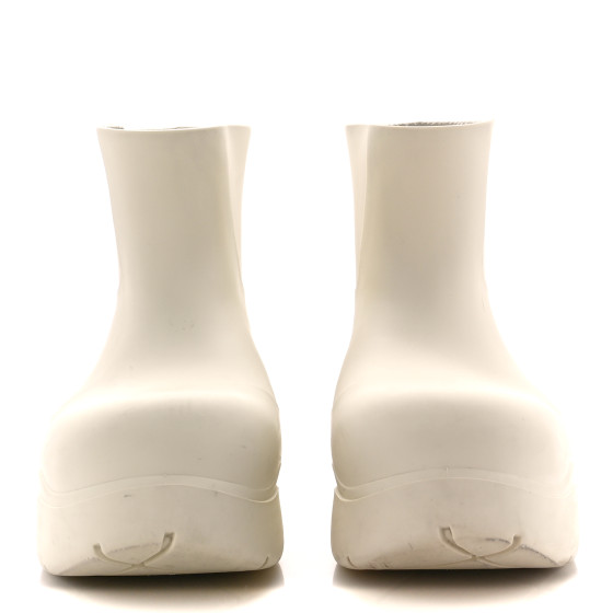 BOTTEGA VENETA Rubber Puddle Ankle Boots 40 White