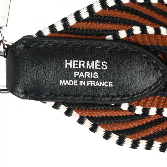 HERMES Toile Swift 50mm Sangle Cavale Shoulder Strap Ecru