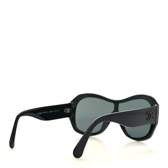 CHANEL Acetate Crystal CC Shield Sunglasses 5497-B-A Black