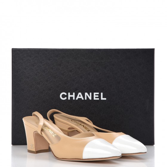 CHANEL 新品未使用⟡ベージュ・黒 リボン付きミュール 37 Chanel Slingback Pumps, IT 37 – byrenn