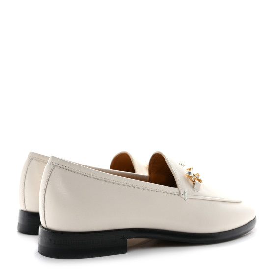 GUCCI Malaga Kid 70 Crystal Horsebit Womens Jordaan Loafers