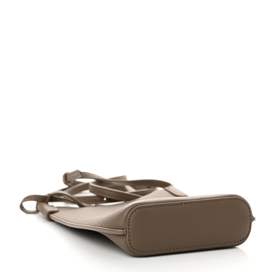 LORO PIANA Grained Calfskin Bale Phone Case Warm Mastic
